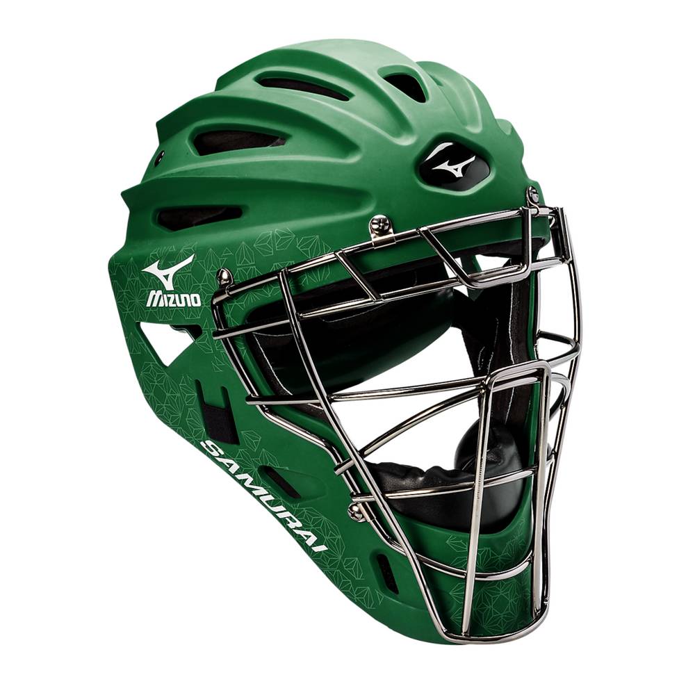 Mizuno Women's Samurai Fastpitch Softball Catcher’s Helmet - G4 Green (380253-NRF)